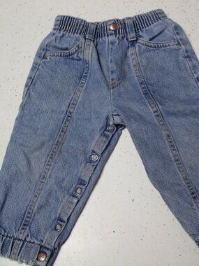 Vintage Warn Little Levi's Blue Jeans with bottom Snaps- Infant size 24 months